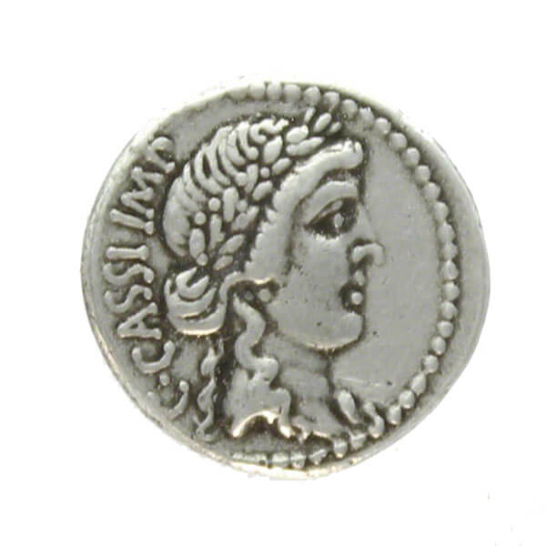 C. Cassius Longinus and Lentulus Spinther, AR Denarius, 42 BC. Replica Coin